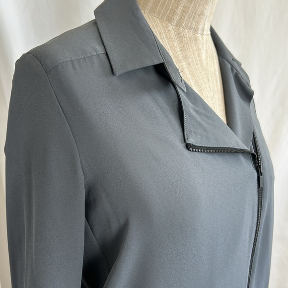 THE KOOPLES Zip Fastened Chiffon Shirt grey size 0 - Picture 3 of 5